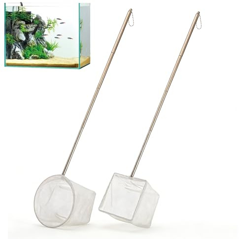 2 Pcs Fish Net,Small Fish Tank Net Aquarium Fishing Nets Ponds Cleaning