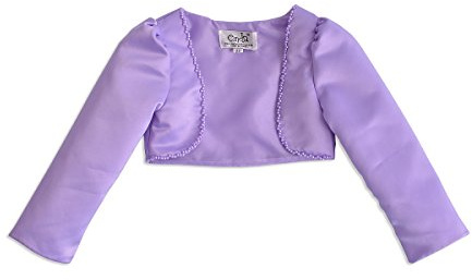 Cinda Girls Long Sleeves Satin Bolero Lilac 3-4 Years