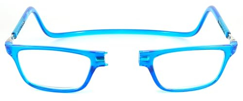 NEW VISION Occhiali da Lettura con Calamita, Occhiali Calamitati da Collo, Certificazione CE, UV400 NV2904 (Blu, 2.5, x)