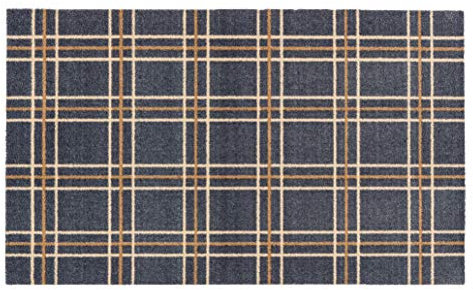 Astra Rutschfester Teppich Wohnzimmer - Miabella Fußmatte innen - Küche Läufer Flur Schmutzfangmatte - Sauberlauf 66x110cm Karos