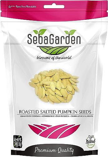 Seba Garden Roasted and Salted Pumpkin Seeds in Shell 750g Source of Protein, High Fiber Content, Source of Iron, from Turkey