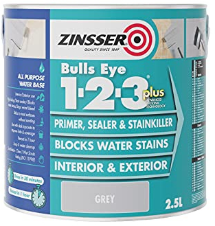 Zinsser BULLS EYE 1-2-3 *PLUS*** 2.5 litre Ready Mixed Colour - Grey