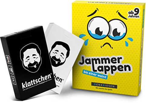 DENKRIESEN Party Pack - JAMMERLAPPEN + klattschen Das wahrscheinlich Beste Trinkspiel Aller Zeiten Doppelpack | Partyspiele | Geschenkidee