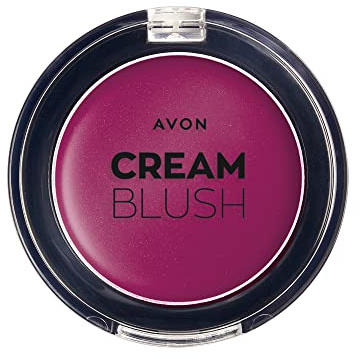 AVON Colorete en Crema Tono Plum Pop - Colorete en Crema - Cremosa, Ligera y Fácil de Difuminar para un Toque Natural de Color en Labios y Mejillas - Fácil de Aplicar - Color Rosa Oscuro