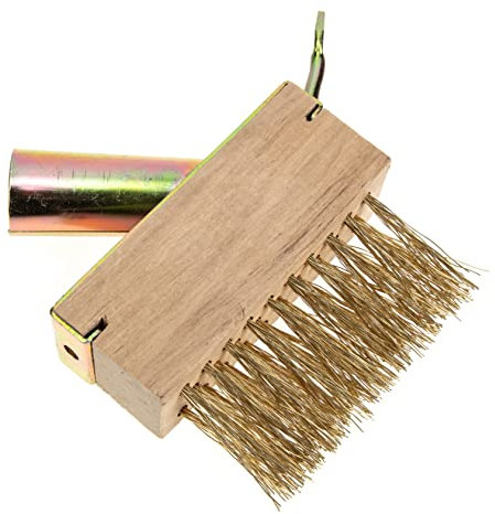 CAXUSD Spazzola Per Diserbo in Acciaio Con Manico Lunghezza 14 Cm Rimuovi Erbacce E Muschio Per Giardino, Spazzola Per Fughe Con Fissaggio Sicuro