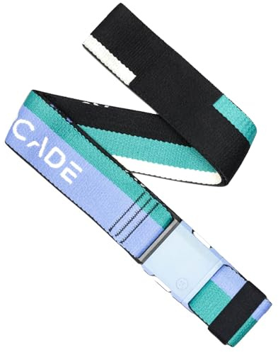 Arcade Belts A2 Unisex Adventure Belt: Heavy Duty Stretch, Metal Free Buckle, Sierra - Periwinkle/Black, Standard; Up to 40 inches