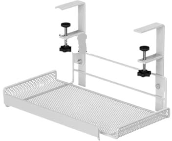Bandeja Portacables Bajo La Mesa Bandeja de gestión de cables debajo del escritorio, organizadores de cables de escritorio de acero sin taladro, bandeja de gestión de cables, estante de gestión de cab