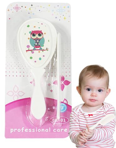 Babyborste och kam set med kam och hårborste - Baby Hårborste Mjuk Borst Hårborste Babyborste, Massage Duschdusch CARE SE