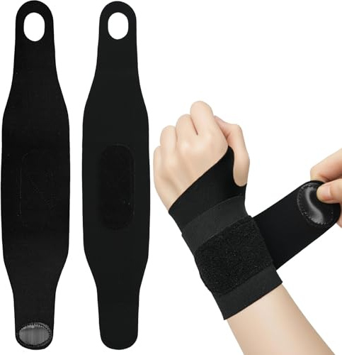 XIANGLONGY 2 Pièces Attelle Poignet pour Canal Carpien, Attelle de Soutien du Poignet pour L'arthrite et la Tendinite, Soutien Réglable et Confortable Protege Poignet pour Soulager la Douleur (Noir)