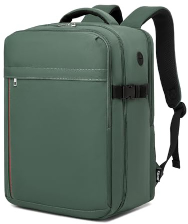 KONO Zaino 40x20x25 Ryanair Bagaglio a Mano 20L, Zaino da Viaggio Aereo Compatto Leggero Impermeabile con Scomparto Laptop 15.6 Pollici per Uomo Donna Viaggi Brevi (Verde, 40x25x20cm)