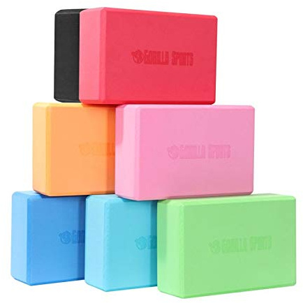 GORILLA SPORTS® Yoga Block - 1er, 23,5 x 15 x 8 cm, bis 150 kg Belastbar, Rutschfest, Eva Schaumstoff, Farbwahl - Yogablock, Yogaklotz, Yogablöcke, Pilates Klotz