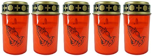 Novaliv Luz para tumba (5 unidades), color blanco, velas LED para exteriores, vela para tumba con batería, vela de cementerio, vela conmemorativa, lámpara de tumba, luz eterna, lámpara de tumba