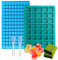2PCS Square Silicone Moulds, XIACIBDUS 126 Cavity and 40 Cavity Ice Cube Trays Moulds, Candy Caramel Fudge Chocolate Jelly Pudding Molds for Homemade DIY Pralines Gummy, Grid Fondant