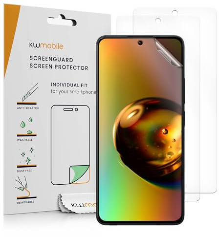 kwmobile Skärmskydd kompatibla med Xiaomi Redmi Note 13 4G skärmskydd – 3 x ultraklart genomskinliga telefonfilmer