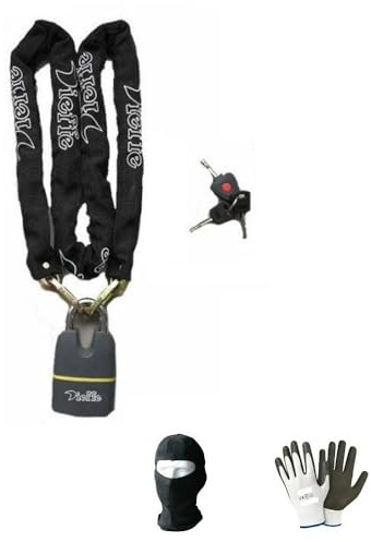 COMPATIBILE CON SHERCO 125 CATENA ANTIFURTO BLOCCO UNIVERSALE CON MAGLIA 10X10 MT 1.5 ACCIAIO CATENACCIO AD U,PESO CIRCA 3 KG ANTIRAPINA-FURTO-ALLARME MECCANICO