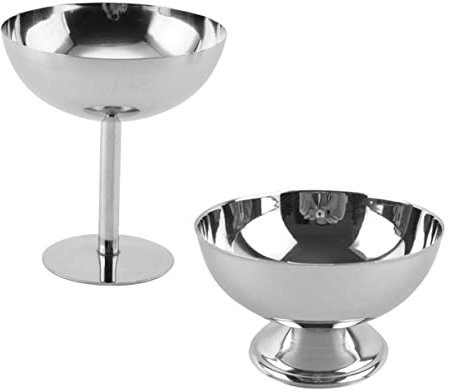 Amosfun Vaso De Helado De Acero Inoxidable Saludable y Elegante Para Postre y Cóctel