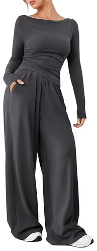 YKDLLF Sportivo Donna Completo Completi Sportivi Due Pezzi Sportiva Invernale Pantaloni Casual Elegante Tuta Ginnastica Tuta Sportiva Donna Completi Felpa Pantaloni Jogging Invernale