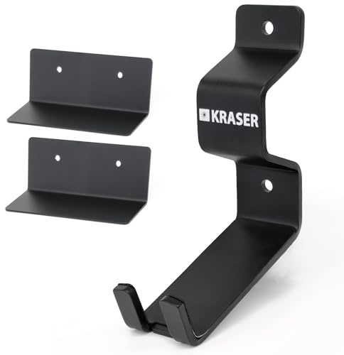 KRASER KR42P Support Velo Mural avec Ancrage Antivol 2en1 | Fixation par Pédale avec Point pour Chaîne | Double Appui Roue, Acier Renforcé 5 mm | Ancrage Mural Compatible Garage Vélo Électrique VTT