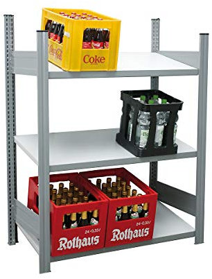Regalwerk Étagère de rangement pour caisses de boisson Dimensions (H x l x p) : 1330 x 976 x 530 mm
