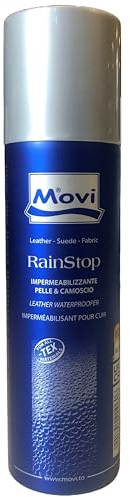 Movi RAINSTOP Spray – Imperméable pour cuir, daim, nubuck et tissu – Neutre – 250 ml – Lot de 3 bouteilles.
