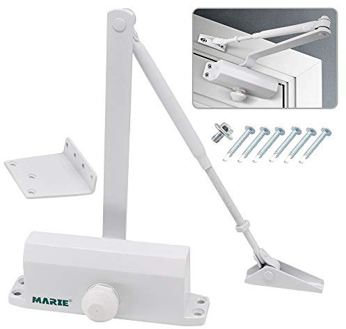 Marie Automatic Door Closer,Size 2 Adjustable Closing Speed Door Closer for 55-99lbs Residential and Commercial Light Doors