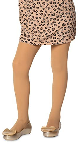 LORES Ballett Strumpfhose Mädchen, Ballettstrumpfhose Mädchen, Strumpfhose Kinder, Halb Blickdicht, Dehnbar, Bequem, Ideal für Schulkleidung, Perfekt für Ihre Tochter, Natural Größe 146/152