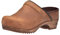 Sanita | Julie Geschlossener Clog | Original hangemacht | Lederclog mit Holzsohle für Damen | Nachhaltige Materialen | Hellbraun | 36 EU