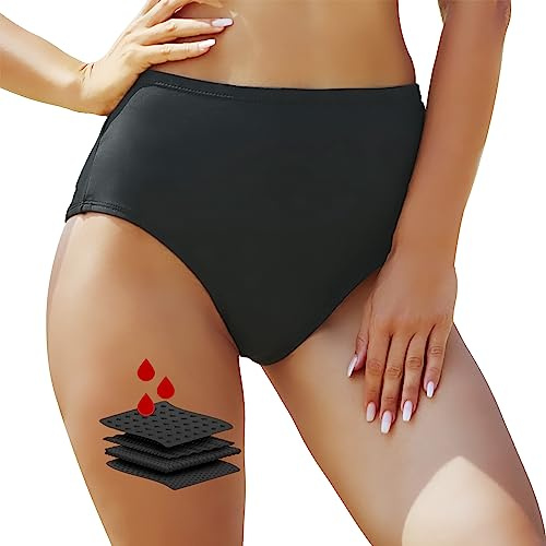 Period Swimwear High Waisted Bikini Bottoms for Teens and Women