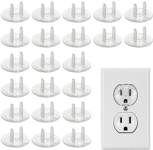 50 Pack Outlet Covers Baby Proofing Clear Outlet Covers Baby Safety Outlet Plug Covers Safe & Secure Electric Plug Protectors Sturdy Childproof Socket Covers for Home & Office