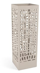 NORDIQ - Paraguero Metálico - Paragueros Modernos y Decorativos - Paragueros Originales para Entrada, Recibidor, Oficina o Comercio | Paragüero de Diseño Elegante y Funcional - Diseño Lineal - Beige