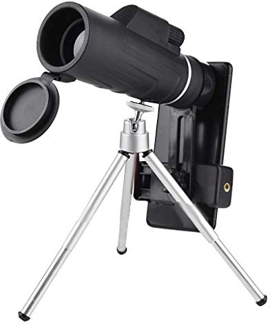 KKXXYQFC Teleskop, teleskop för vuxna, optiska zoomoptiska högupplösta linsmonokulära med stativ och mobiltelefonhållare Monoculars nybörjarteleskop Kikare