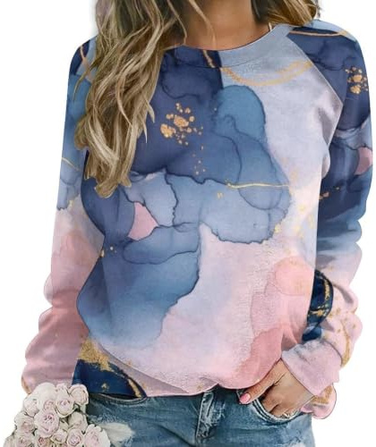 Hjärta leopardtryck dam rund hals sweatshirt långärmad tröja | Mjukt stretchtyg, klassisk rund hals, bekväm passform, lätt känsla, mångsidig vardagsstil