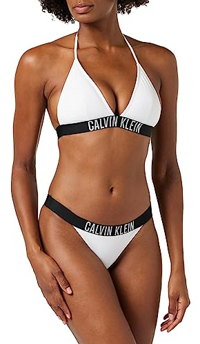Calvin Klein Damen Bikinitop Triangel Gepolstert, Weiß (PVH Classic White), S