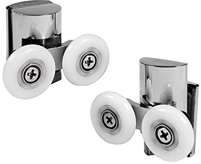 Vasemele Duschtürrollen 23mm 2 Stück Duschkabine Rollen Duschtür Rollen Duschkabine Schiebetür Rollen Duschtüre Glastürrolle Doppel-Rollen für Duschkabinentür Duschkabinenrollen Oben/Unten