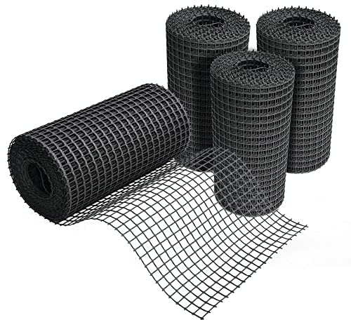 Prime Garden® Rejilla de protección para césped, Malla plástica Protectora de Tierra, Malla de jardín, Fortalecimiento de taludes - Negro (25m x 60cm)