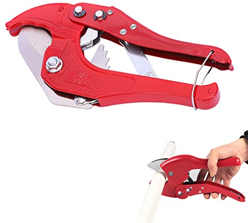 Cortador de Tubo Tipo Trinquete de 42 mm, Cortador de Tubos de Plástico, Tijeras Para Tubos de Plastico, Cortador de PVC Cortador de Tubos Tipo Trinquete Para Tubos Cables Eléctricos Cables, Butyeak