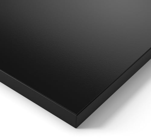 Ergotopia® Tischplatte Schwarz 180 cm, robuste Schreibtischplatte ideal für höhenverstellbare Schreibtische - Holzplatte gefertigt in Deutschland - 25 mm Bürotischplatte