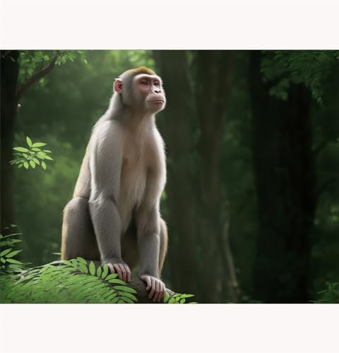 TWYYDP 1000 Piece Jigsaw Puzzles for Adults,Monkey Animal on Tree Puzzle,Puzzle Gift Wooden Puzzle