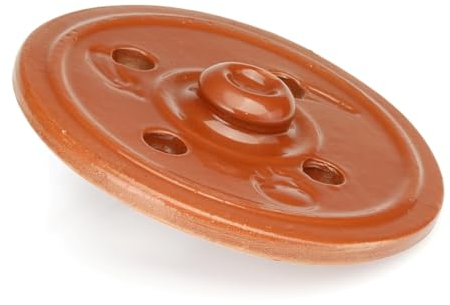 Traditional Handcrafted Clay Dolma Lid - Weighted for Dolma Cooking - Small (7.3 inches)