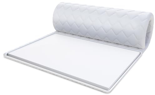 FDM Matratzentopper KALTSCHAUM Matratze Topper 200x200 cm Kaltschaum Härtegrad H4 Höhe ca. 5 cm Allergiker Geeignet Öko-Tex Weiß