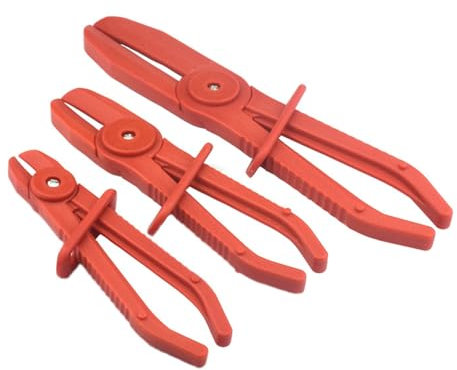 Mordazas Para Tuberías, Pinzas Para Tubos, Tubo Flexiblealicates Juego de Herramientas, Alicates de Abrazadera, Juego de Alicates Abrazaderas Coche, Alicates para Abrazaderas de Manguera, 3 Tamaños