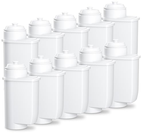 ARETHONE 10 Stück Ersatzwasserfilter für Siemens EQ Series, EQ5/EQ6/EQ7/EQ9, EQ500/EQ700/EQ900/S700, Wasserfilter Kaffeevollautomat für Bosch TCZ7003, TCZ7033, TZ70003, für Brita Intenza 575491