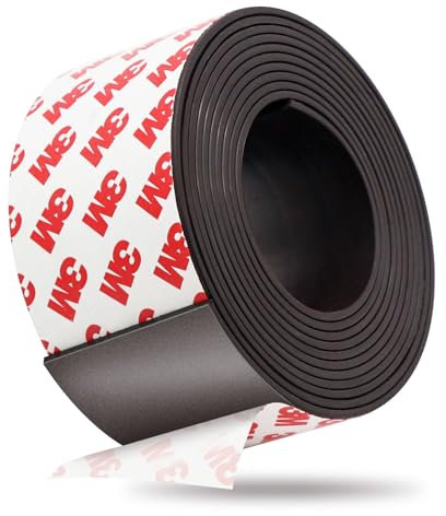 Forhandy Metallband Selbstklebend, Magnetband Starker Kleber Magnetstreifen 5cm Breite Metallband, 3M-Kleber Magnetklebeband für Messer/Whiteboard/Werkzeug Magnet