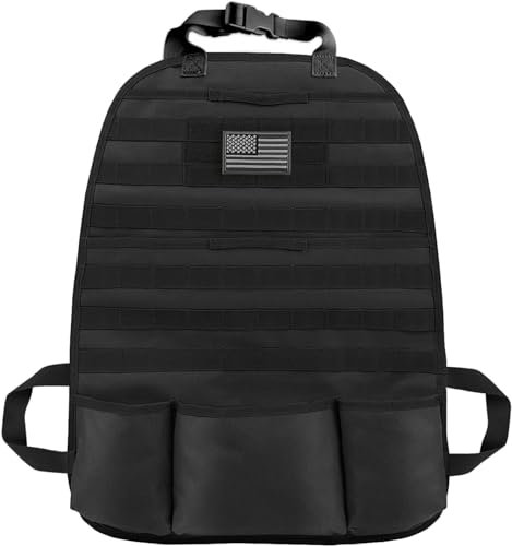 QIUPFGUT Organizer Sedile Auto, Organizer Tattico per Seggiolino Auto, Organizzatore Tattico per Schienale del Sedile Dell'auto, Organizzatore per Sedile Anteriore del Veicolo Sospeso