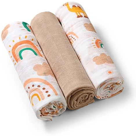 Pannolini in mussola pannolini 3 pezzi Beige Baby Ono