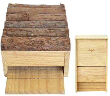 Casas de Murciélagos Exteriores | Refugio Grande De Madera Impermeable | Refugio Compacto para Murciélagos para Jardín,para Jardín, Patio, Granja, Parque y Viñedo