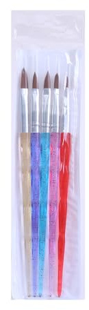 5 pièces Ensemble de pinceaux liner pour art des ongles Stylo peinture à rayures lignes fines Traits courts Petits détails Remplissage couleurs Cheveux en nylon acrylique Vernis Usage domicile Profess