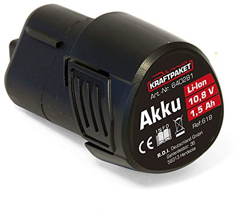 Dino KRAFTPAKET AKKU 10,8V 1,5 Ah für Akku-Poliermaschine 640256 640281 Werkzeug-Akku 1.5 Ah schwarz