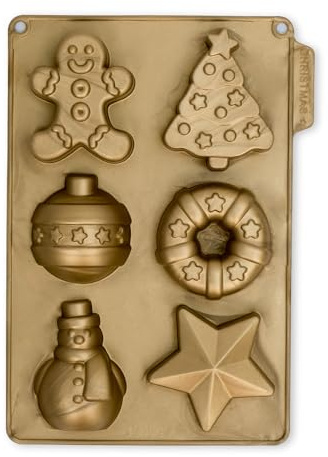 CÉCOA • Moule Silicone Mini Gâteaux de Noël Mix • 6 Formes Festives • 100% Alimentaire • Sans BPA • Anti-Adhésif • Idéal Pâtisseries Fêtes • Four, Frigo, Congélateur • Températures -40°C à +230°C
