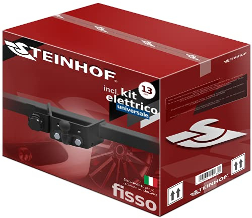 STEINHOF Nuovo gancio di traino fisso compatibile con Fiat Ducato 250 furgone/passeggeri 03.2014-2020 con 13-poli kit elettrico universale